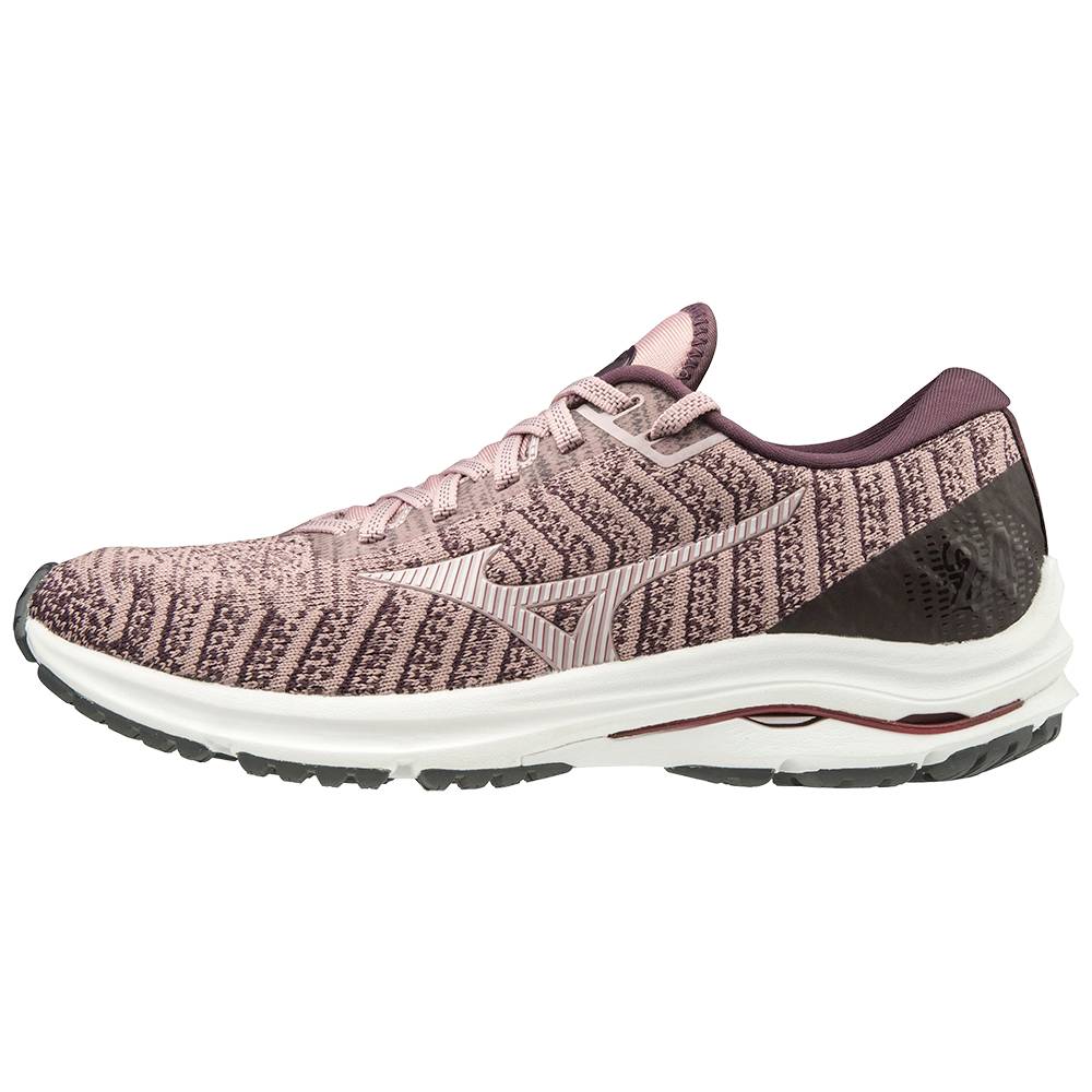 Mizuno Wave Rider 24 WAVEKNIT™ - Bayan Koşu Ayakkabısı - Pembe Türkiye (NYKUOQ-249)